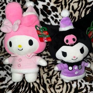 Sanrio My Melody and Kuromi Plush Set -Christmas edition